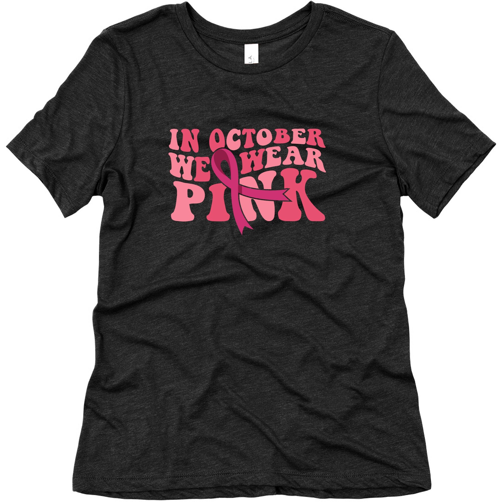 Pink Ribbon Breast Cancer Awareness Womens Triblend Tee